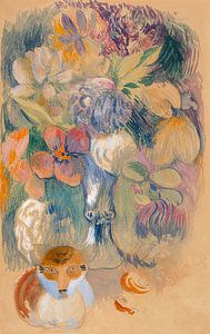 Stilleben mit Katze, Paul Gauguin - um 1900