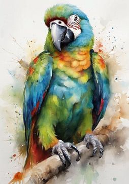bird watercolor by widodo aw
