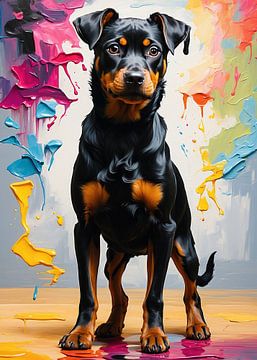 Hund in abstrakter Form