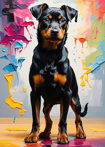 chien dans l'abstrait par Muhammad Yunus