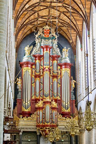 Le célèbre orgue baroque Muller de l'église de Haarlem, aux Pays-Bas