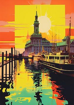 Hamburg Poster Pop Art Hafen von Niklas Maximilian