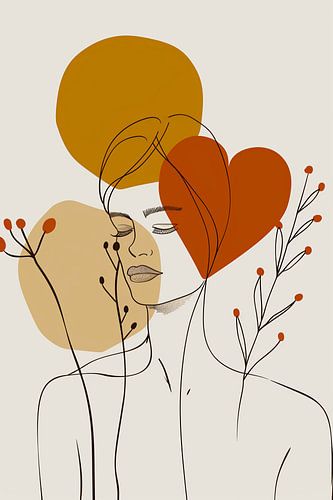 femme en dessin au trait