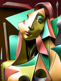 Cubism-Solitude by Ahmet Yücel