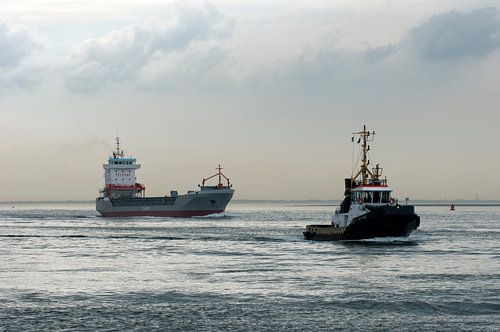 Sunset Scheldt van Mark Prummel