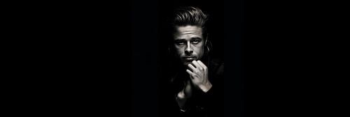 Brad Pitt's Zwart-Wit Portret