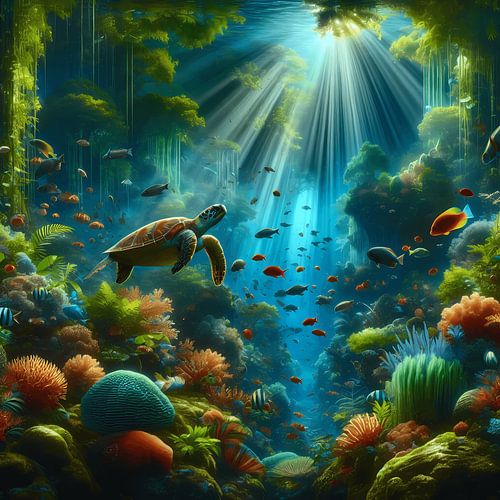 Enchanting Underwater Rainforest