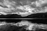 Black and white photograph of Norwegian fjord by Martijn Smeets thumbnail