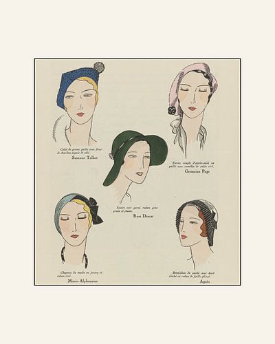 Hats - Vintage, art deco, 1920s, retro, chic, accessories hats