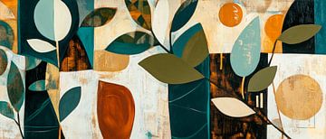 Abstrakte Pflanzenwelt in sanften Farben von Poster Art Shop