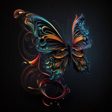 Engel Schmetterling mit Locken von Natasja Haandrikman