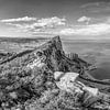 Berg von Gibraltar in schwarz-weiß von Manfred Voss, Schwarz-weiss Fotografie