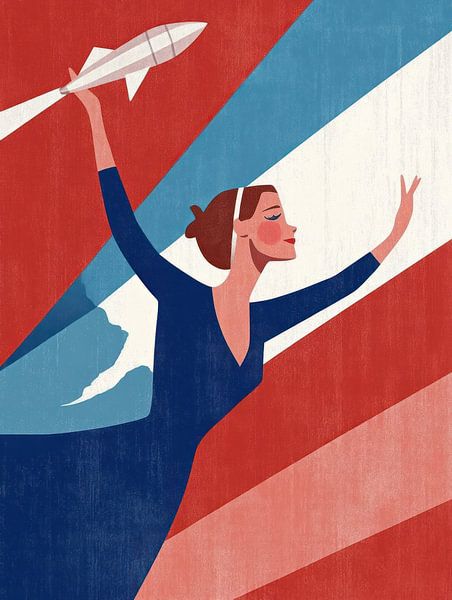 la fille et la fusée par Franka Poulain