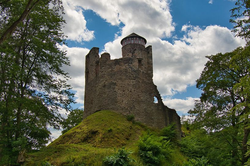 Kasteelruïne Hallenburg in Thüringen van Tanja Voigt