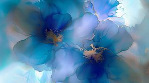 Fleurs abstraites d'Azure Elegance 002