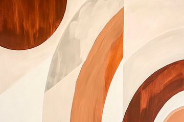 Waves of earth tones - Abstract composition by Poster Art Shop