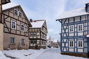 Herleshausen Fachwerkhäuser im Winter