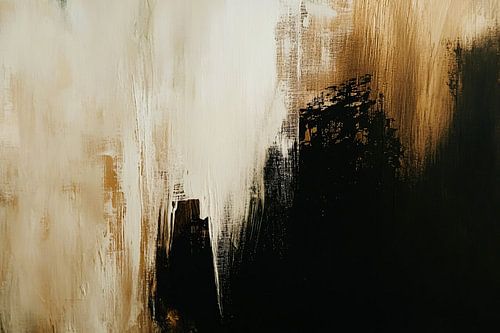 Abstract schilderij met aardetinten