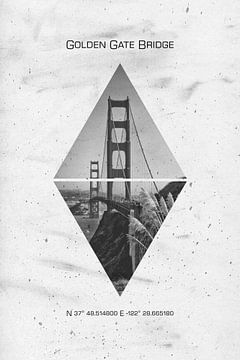 Coordinates SAN FRANCISCO Golden Gate Bridge by Melanie Viola