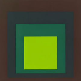 Josef Albers - Hommage an das Quadrat, braun, grau, grün , hohe Auflösung von Vivanne