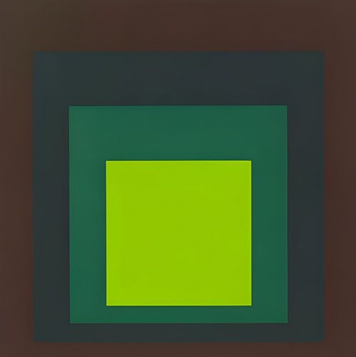 Josef Albers - Hommage au carré, brun, gris, vert , Haute résolution