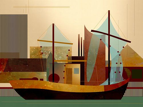 Fishing boat in the harbour