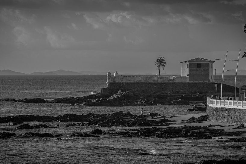 Fort of Santa Maria on the coast of the city of Salvador Brazil by Castro Sanderson