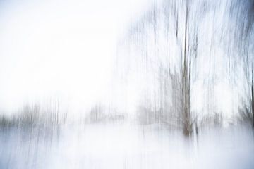 Een abstract landschap in de sneeuw - 4 van Danny Budts