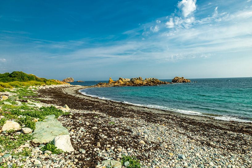 On the road in beautiful Brittany at Pors Hir - Plougrescant - France by Oliver Hlavaty