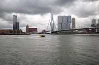 watertaxi raast over nieuwe maas onder erasmusbrug Rotterdam par André Muller Aperçu