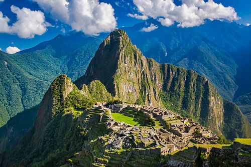 Uitzicht op de verborgen stad, Machu Picchu, Peru