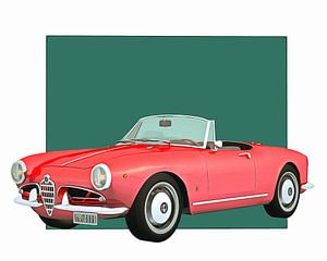 Klassieke auto – Oldtimer Alfa Romeo Giulietta 1300 Spyder 1955 van Jan Keteleer