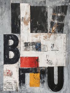 Zahlen und Buchstaben, digitale Collage