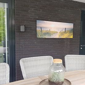 Klantfoto: Strandopgang van Nico Zwanenburg, op canvas