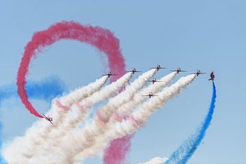 Royal Air Force Red Arrows in action. by Jaap van den Berg