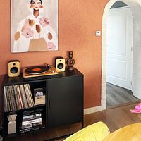 Photo de nos clients: Portrait moderne, illustration en couleurs douces par Carla Van Iersel, sur ArtFrame