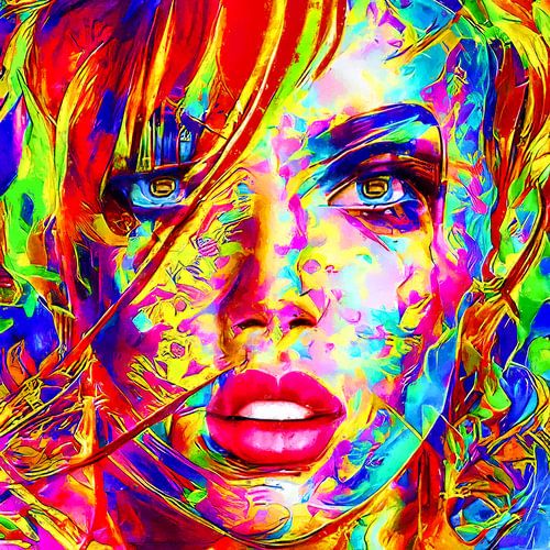 Portret art oil paint look