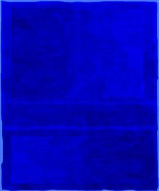 Bleu royal sur bleu, abstrait sur Rietje Bulthuis