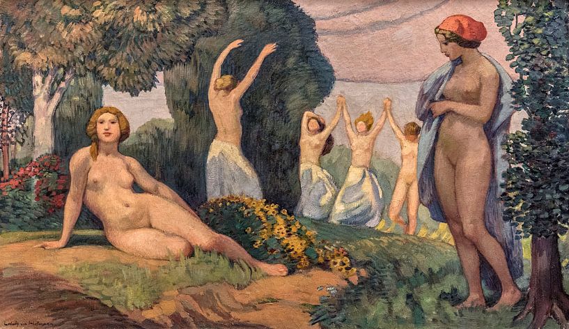Zur Sommerzeit, Ludwig von Hofmann, 1910 von Atelier Liesjes