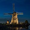 Moulins à vent illuminés de Kinderdijk sur Ron van der Stappen