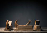 Planche en bois ancienne sur planche rustique