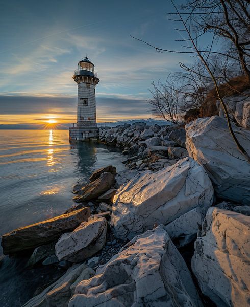 Goldene Stunde am Leuchtturm von fernlichtsicht