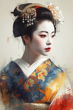 Geisha traditionnelle japonaise sur Brian Morgan