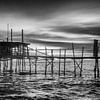 Trabocco - Abruzzo - infrared black and white by Teun Ruijters