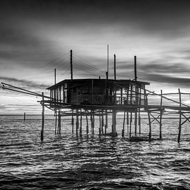 Trabocco - Abruzzo - infrared black and white by Teun Ruijters