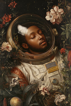 Schlafender Astronaut