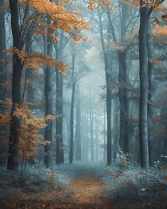 Romantischer Herbstwald