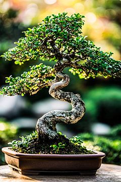 Gedetailleerde bonsai-boom in pot van Art & Soul Creations