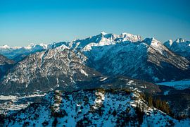 Winter view over Reutte on the Zugspitze by Leo Schindzielorz