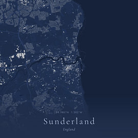 Historische Landkarte von Sunderland, Vereinigtes Königreich von Ortsdrucke